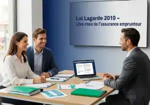 Illustration moderne représentant la liberté de choix en assurance emprunteur grâce à la loi Lagarde.